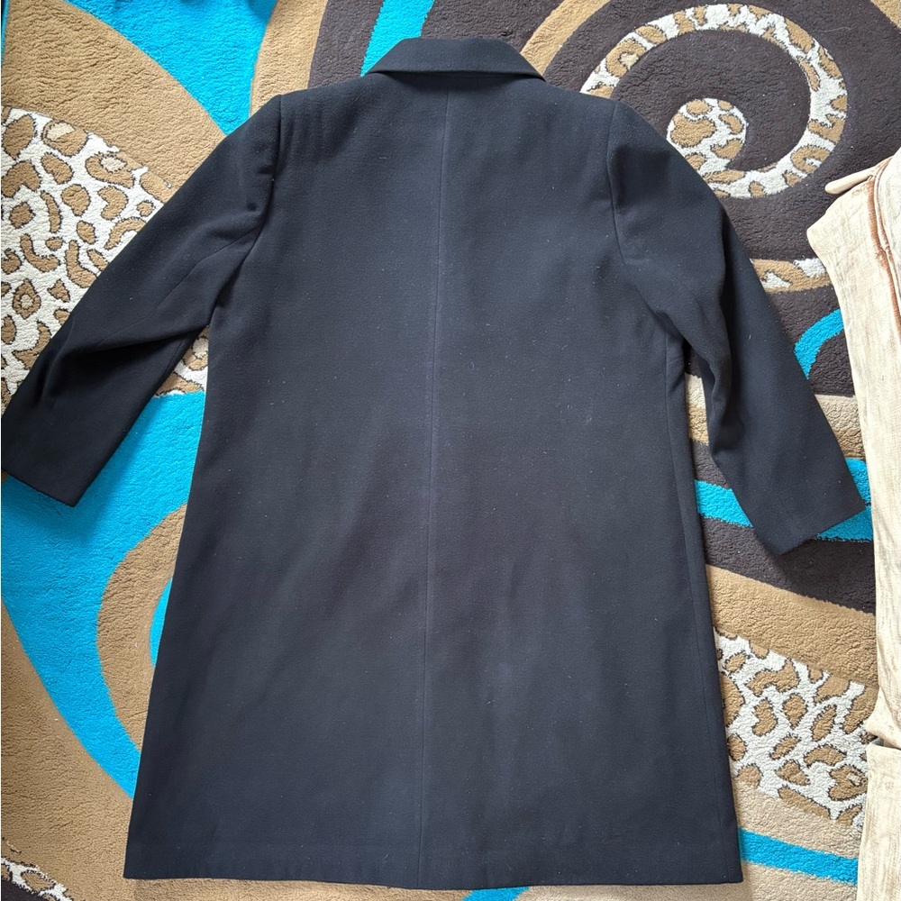 Solo Black Wool Coat - Picture 3 of 9
